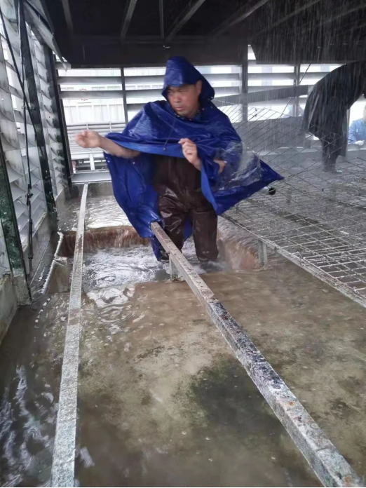 涉水搶修 筑牢屏障——光伏新材料搶修疏通循環水冷卻塔進水管道紀實